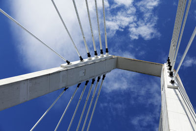 Part of pylon bridge over the ume river near the shopping center