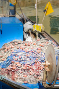 Close-up of fishing net