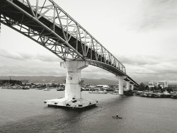 Bridge over river against sky