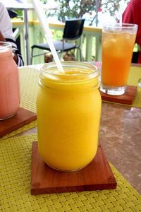 Close-up of drink on table