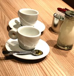 Coffee cup on table