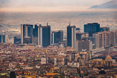 Aerial view of buildings in city