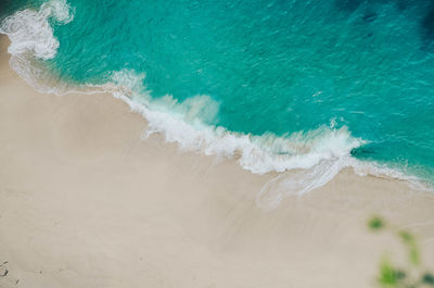 High angle view of beach