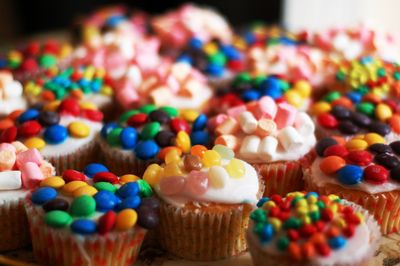 Close-up of colorful candies