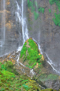 Scenic view of waterfall