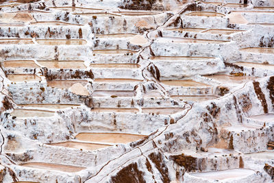 Full frame shot of salt flats