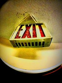 Close-up of red light