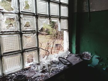 Interior of abandoned building