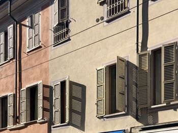 Low angle view of residential buildings in city