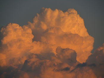 Low angle view of orange sky