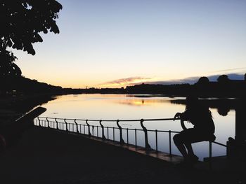 View of sea at sunset
