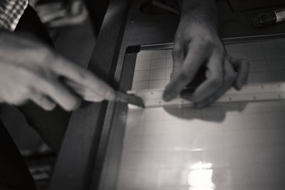 Low section of people working