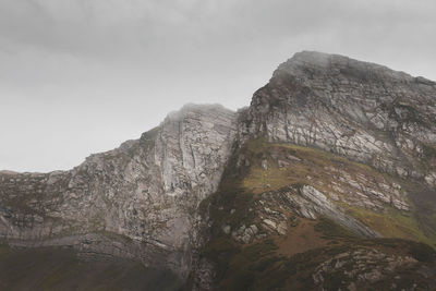 Low angle view of mountain against sky