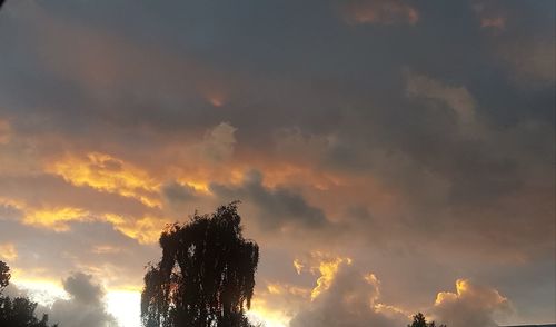 Low angle view of storm clouds in sky