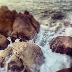 Scenic view of sea and rocks