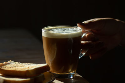 Glass of coffee cup