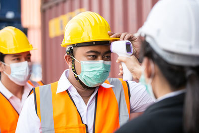 Portrait of people working