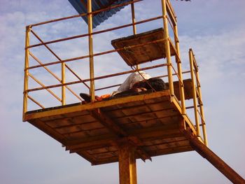 Low angle view of built structure against sky