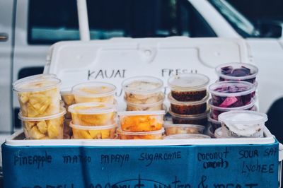 Packed fruits in crate