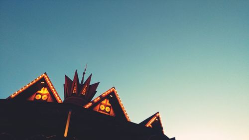 Low angle view of built structure against clear sky
