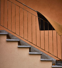 Low angle view of staircase against building