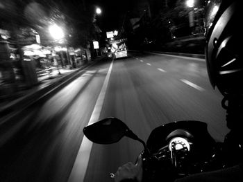 Cars on road at night