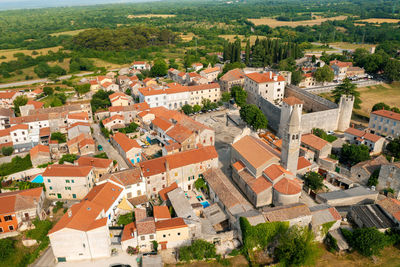 High angle view of townscape