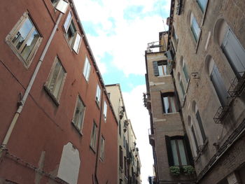 Low angle view of buildings against sky