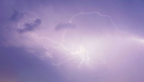 Low angle view of lightning in sky