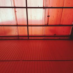 Full frame shot of red blinds