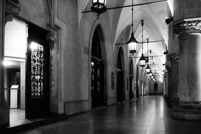 Empty corridor of building