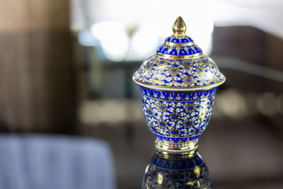 Close-up of drink in glass on table