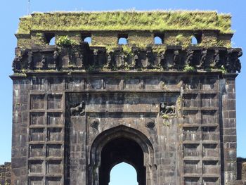 Low angle view of old ruin
