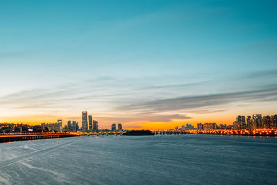 City at sunset