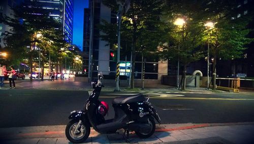 Traffic on road at night