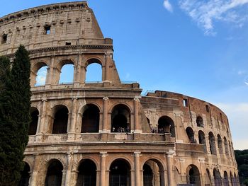 Low angle view of historical building against sky