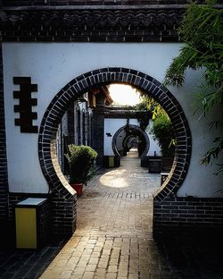 Footpath by building