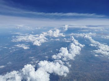 Aerial view of clouds in sky