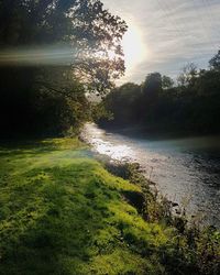 Scenic view of river against sky