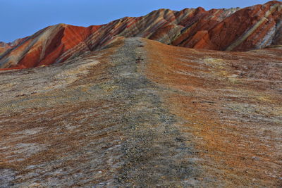 0909 sandstone and siltstone landforms of zhangye danxia-red cloud national geological park-china.