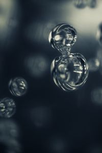 Close up of bubbles in water