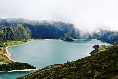 Scenic view of lake