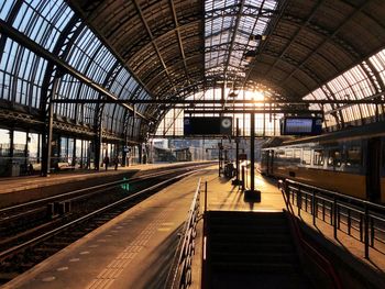 Train at railroad station