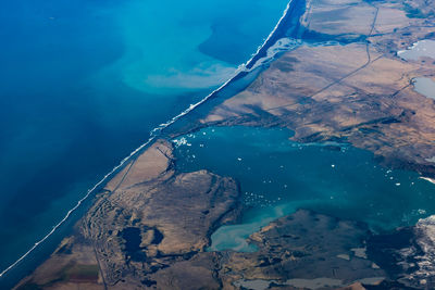 High angle view of sea