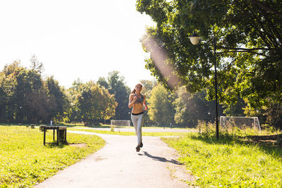 Woman in park