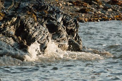 Rock formations in sea