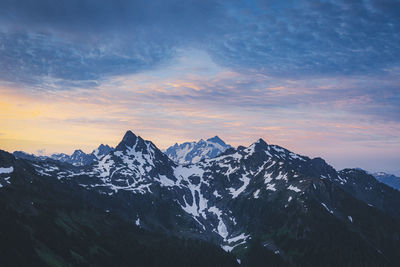 Beautiful north cascades from the top of winchester mountain, usa