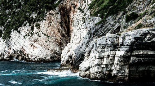 Rock formations by sea