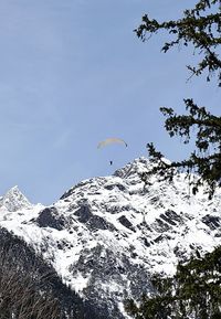 Scenic view of snow mountain against sky