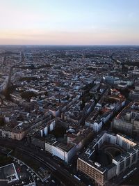 High angle view of city